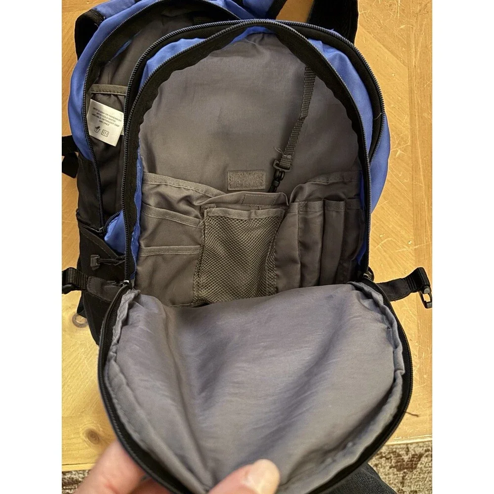 Manokotak Blue Black Backpack Hiking Travel School Laptop Daypack Outdoor Bag